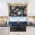 thumbnail image 6 of Floral Kitchen Curtains 2 Panels UV Protected Tier Curtains, Half Window Curtains Kitchen Tiers for Guest Room Bathroom Sink Laundry Room Basement,24 x 27 Inch, 6 of 7