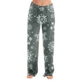 thumbnail image 6 of WTOBBY Women's Winter Plaid Pants Full Length Long Trousers with Christmas Print for Sports and Casual Wear in Cold Seasons,Gray XS, 6 of 6