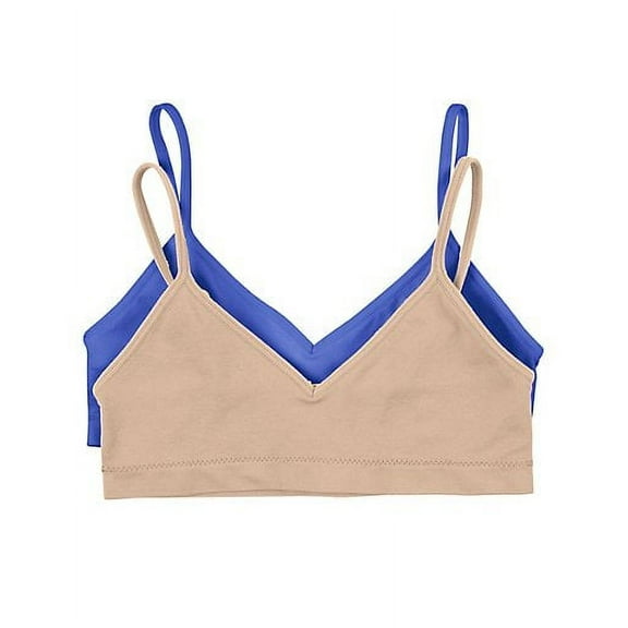 Hanes Girls' Cami Strap Wirefree Bra 2-Pack