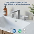 thumbnail image 3 of TVOFEK Bathroom Faucet 3 Hole, Chrome Bathroom Sink Faucets 8 inch Widespread with Metal Pop up Drain and cUPC Hoses for Lavatory Vanity Restroom RV, 3 of 16