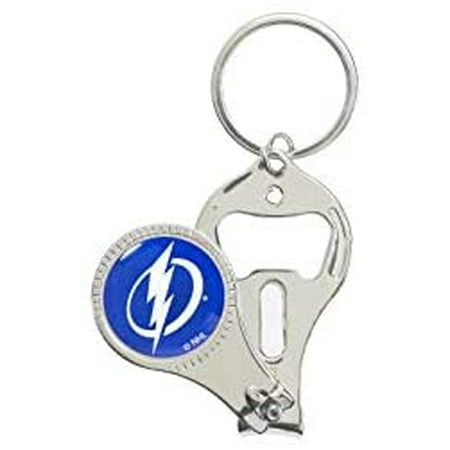 aminco NHL Tampa Bay Lightning Multi-Function Keychain, Includes: Nail Clipper, Nail File and Bottle Opener
