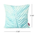 thumbnail image 5 of Amelia Outdoor Palm Fronds 17.75" Water Resistant Fabric Square Cushion, White, Blue, 5 of 6