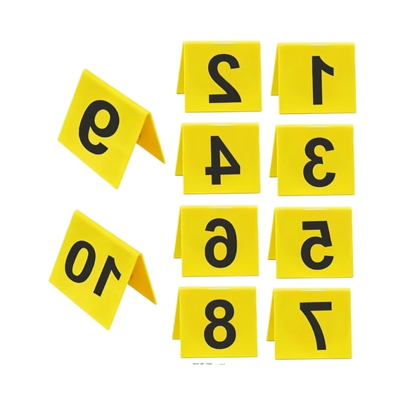 Set of 10 Plastic Crime Scene Markers for Forensic Reenactments Educational Activities and Themed Celebration