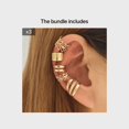 thumbnail image 1 of Gorgeous 5-Piece Gold Leaf Cutout Ear Clips - Perfect Fit for One Ear!, 1 of 5