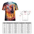 thumbnail image 2 of Cool Horse T-Shirt O Neck Retro Print Big Size T-Shirts Short Sleeve Tees Womens Pretty Design, 2 of 5