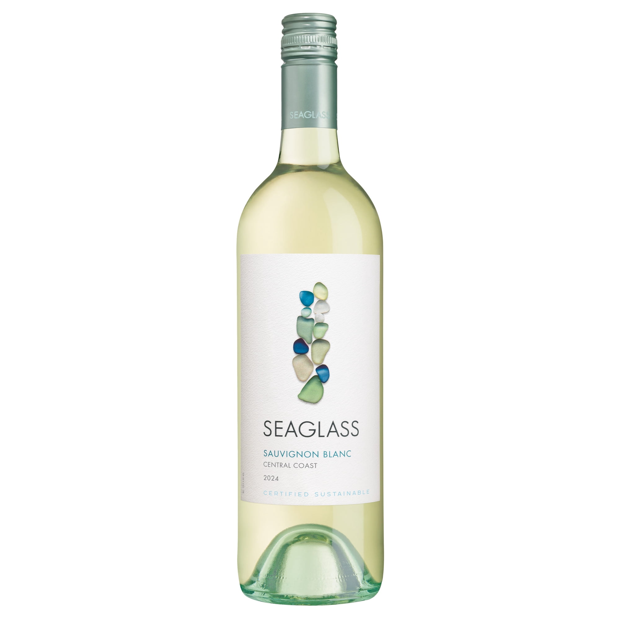 SEAGLASS Sauvignon Blanc California White Wine, 750 ml Glass Bottle, 13.4% ABV