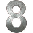 thumbnail image 4 of Huge 20" Metal Number Eight 8" Wall Decor, Silver with Rusted Edges, Galvanized Wall Mountable Decoration for Country, Mid-Century, or Farmhouse Themed Room or Event, 4 of 6