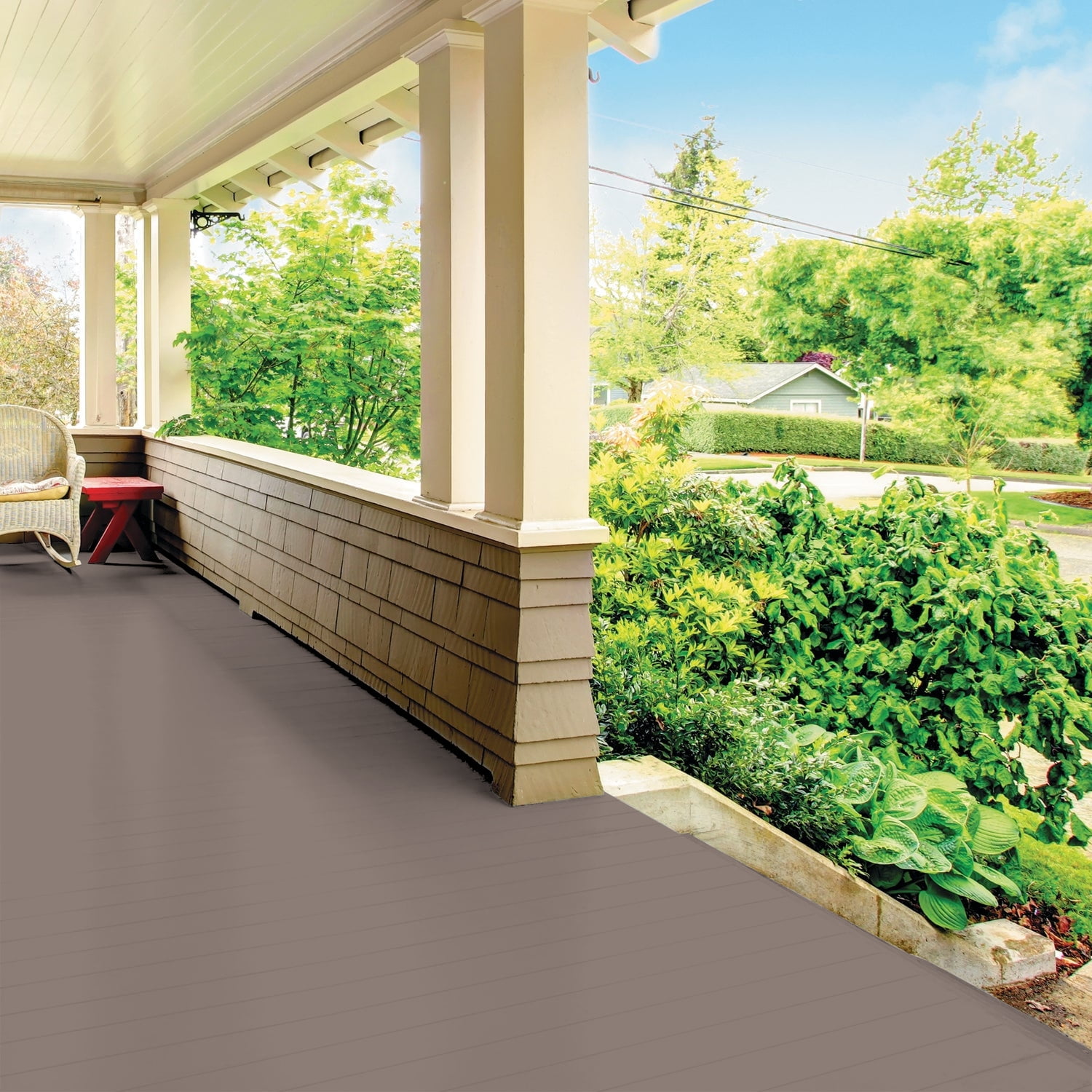 Glidden Porch & Floor 1 gal. Cinnamon Toast Satin Interior/Exterior Paint with Primer