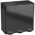 thumbnail image 1 of HOMCOM Triple Trash Can, 3 x 20L Garbage Can with Soft Close Lid, Black, 1 of 10