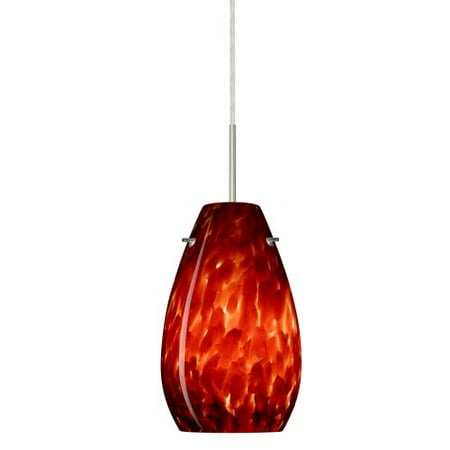 Besa Lighting 1JT-412641-LED Pera 1 Light LED Cord-Hung Mini Pendant with Garnet