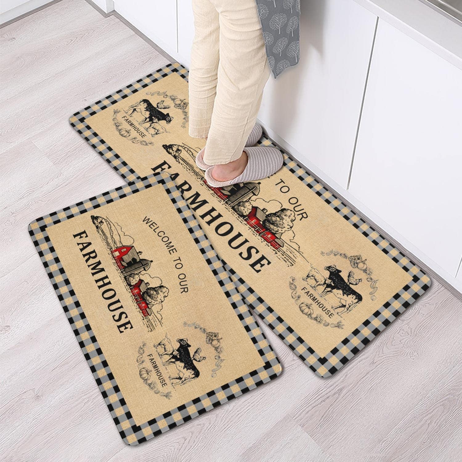  FOURFOOL Long Runner Rug Traditional Rodeo Cowboy Hat and  Cowgirl Boots in A Retro Grunge Background Art Non-Slip Floor Carpet  Hallway Doormat Entrance Door Mats Washable Area Kitchen Rugs : Home