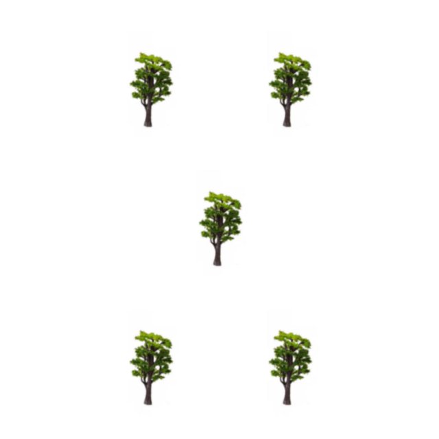 Guardoinrt Miniature Ancient Tree Sand Table Scenery Landscape Ornament Building Model Railroad Simulation Decoration Placement 8cm 5Set