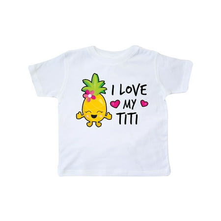 

Inktastic I Love My Titi with Pineapple Gift Toddler Toddler Girl T-Shirt