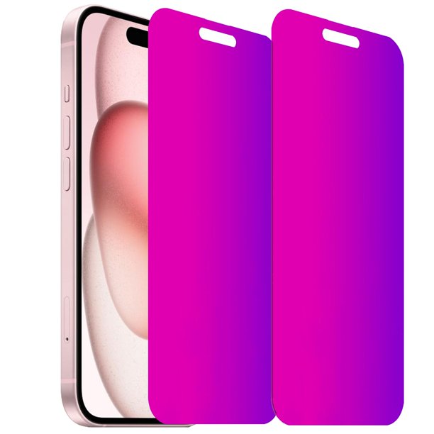 Protector de pantalla BWEDXEZ Anti-Blue Privacy para iPhone 15/16 de 6.1 pulgadas