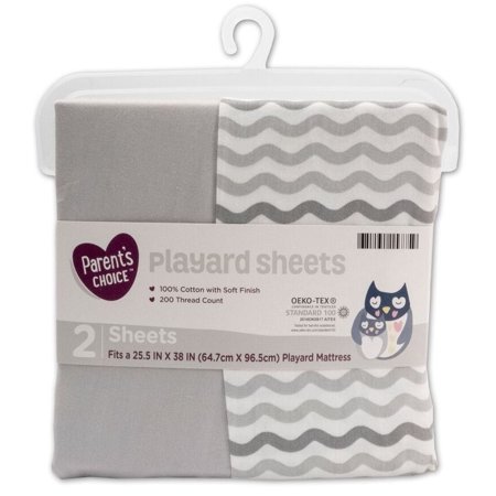 Parent's Choice Playard Sheets, Neutral, 2 Pack (Best Cool Crisp Bed Sheets)