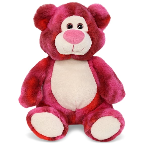 DolliBu Pink Tie-Dye Bear Super Soft Stuffed Animal, Cute Realistic Stuffed Animals for Girls, Boys, Adults Animal Gifts, Kids Nursery Decor for Newborn, Cuddly Soft Baby Plush Toys - 9 Inches