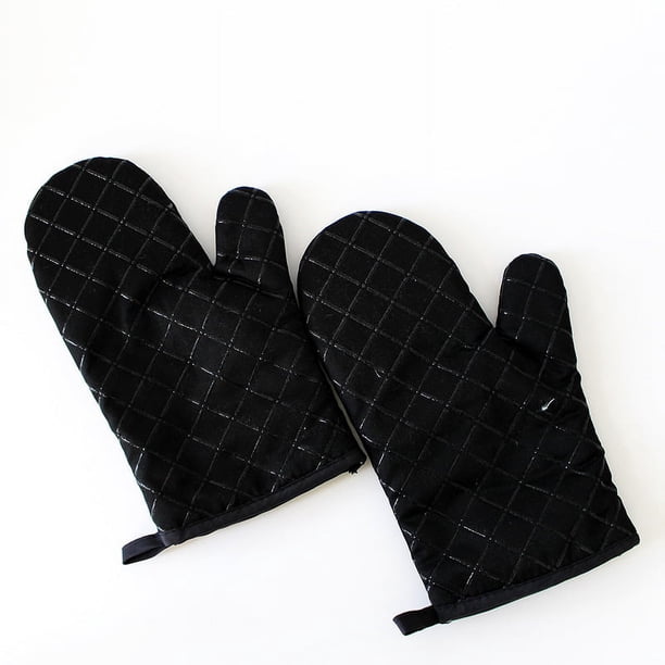 Manoplas para Horno Manoplas para Horno Resistentes al Calor 425 ° F, Guantes para Horno con Forro Suave de algodón de Tela Acolchada, Manoplas de Cocina Extralargas