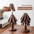 thumbnail image 5 of Salvamanteles de madera para platos calientes Juego de salvamanteles con forma de árbol Posavasos para teteras y ollas calientes (nogal negro) como se muestra, 5 of 5