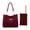 Red, variant on Cute Corduroy Tote Bag Canvas Shoulder Handbags for Women Travel Shopping, Come with a Purse (2pcs Set)