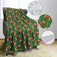 thumbnail image 5 of Football Blanket 60"x80" Green Fleece Blanket Soft Fuzzy Throw Blankets Rugby Lover Gifts for Men Women and Boys, 5 of 6