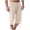 Brown, variant on Mens Cotton Linen Capri Pants Solid Color Casual Pants Casual Loose Straddle Pants Amall Foot Pants Full Length Pants