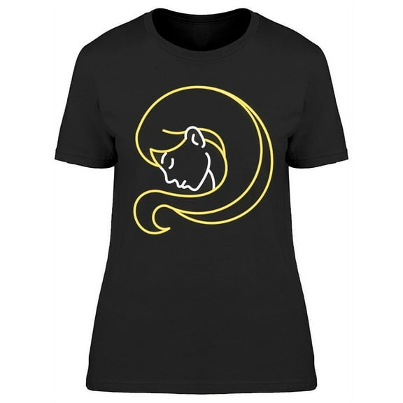 Virgo Zodiac Sign Neon Design T-Shirt Women -Image by Shutterstock, Female Medium