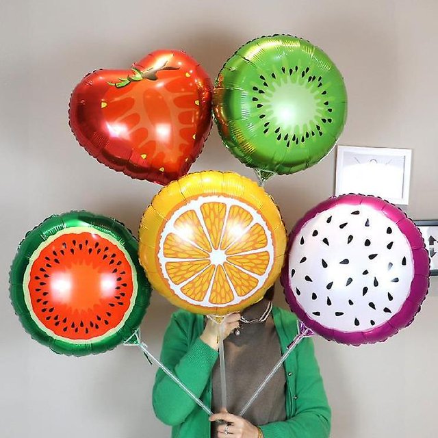 Polímero simple 13 & quot; globos de frutas globos de papel de aluminio globos de Mylar compatibles con decoración para fiestas Afortunado Sencillez