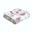 thumbnail image 4 of Cozy Line Shabby Chic Spring Rose 100% Cotton Quilted Throw Blanket, 4 of 4