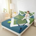 thumbnail image 4 of Feelyou Est Sleep Tennis Queen Sheet Sets for Child, Cartoon Ball Gaming Flat Sheet, Outdoor Sport Lover Queen Fitted Sheet, Ultra Soft Bedroom Decor, 4 Pieces, 4 of 7