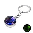 thumbnail image 3 of Viflosae Keyrings Keychains Small Gift Ideas Twelve Keychain Pendant Luminous Glass Pendant Metal Key, 3 of 5