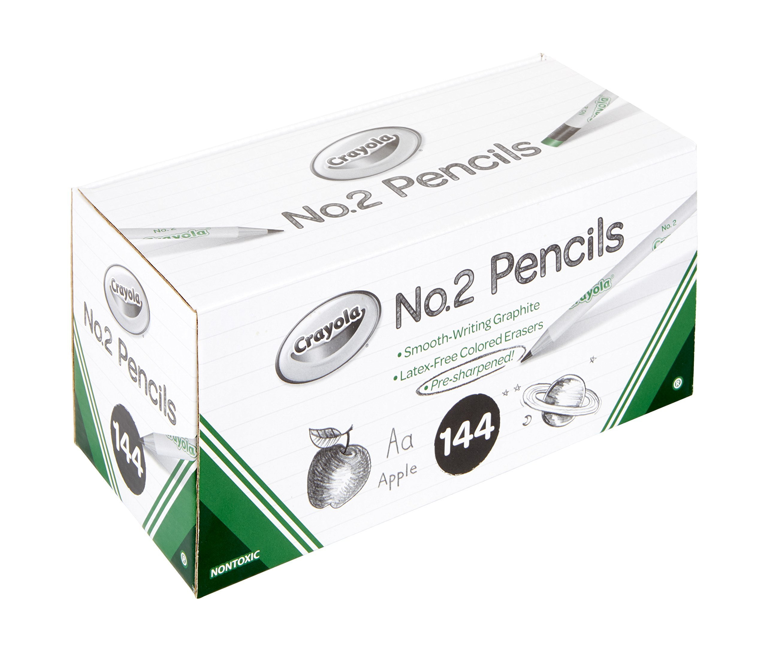 Crayola 2002910 No. 2 Pencils with Assorted Colored Erasers, ...