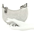 thumbnail image 2 of Fendi x Marc Jacobs Fendigraphy Silver Nano Embroidered Miniature Hobo Charm Leather Bag, 2 of 7