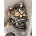 thumbnail image 2 of 3-Tier Corner Shower Shelf No Drilling Adhesive Wall Mounted, Waterproof Bathroom Shower Caddy Organizer, No Hooks Space Saving PP Material Shower Corner Shelf for Bathroom - Gray, 2 of 8