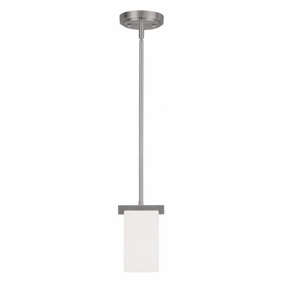 1 Light Mini Pendant in Contemporary Style 5 inches Wide By 8.5 inches High-Brushed Nickel Finish Bailey Street Home 218-Bel-1119518