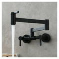 thumbnail image 4 of Wall Mounted Foldable Kitchen Faucet Hot And Cold Single Hole Sink Tap Rotate Folding Spout Brushed Gold Brass Pot Filler Tap ,bar Laundry RV Farmhouse, 4 of 7
