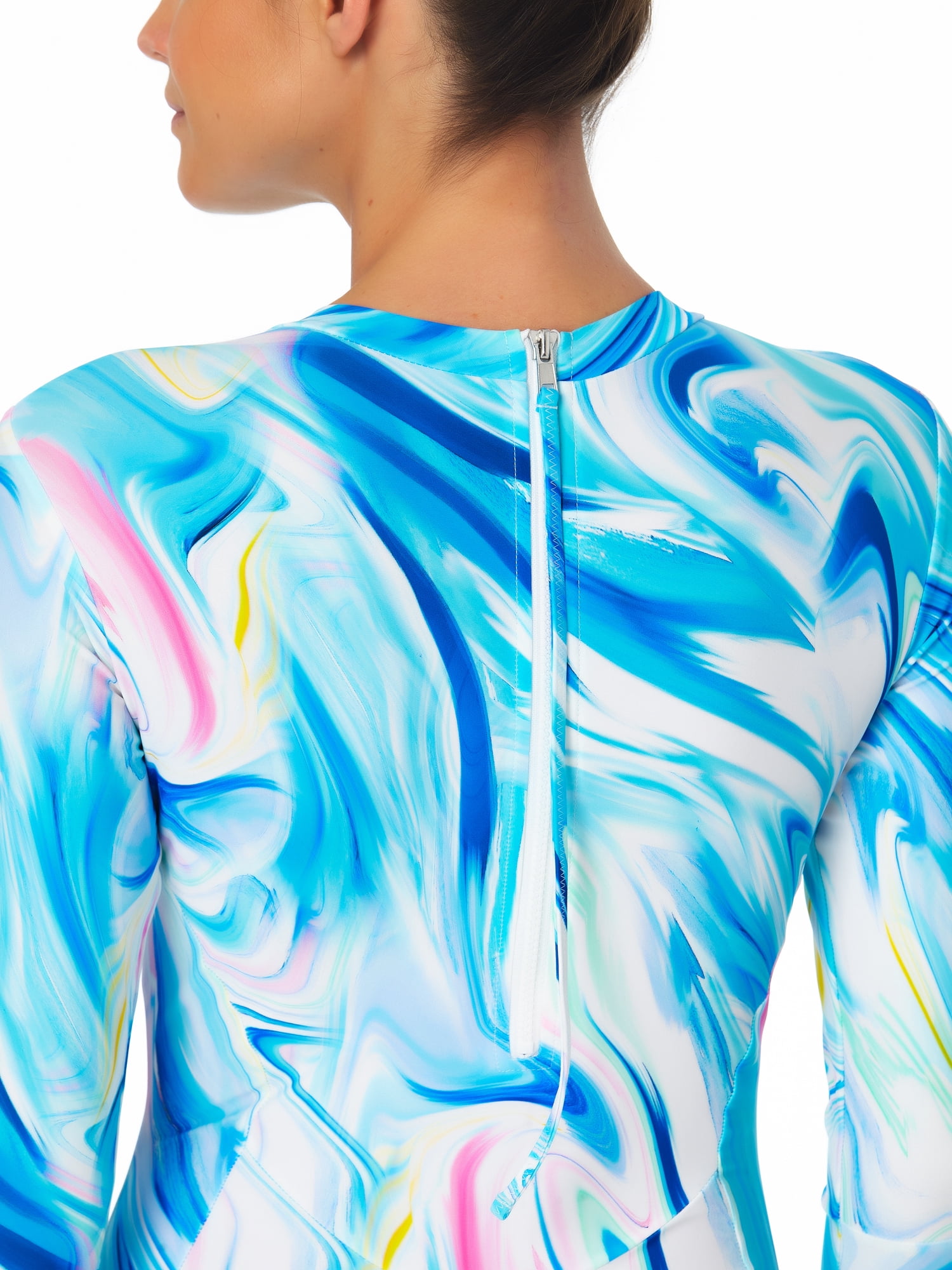 Endless Waves Junior's Long Sleeve Cool Wave One Piece Swimsuit
