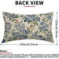 thumbnail image 2 of Chinoiserie Floral Pillow Covers 12x20 Inch Set of 2 Blue Green Spring Vintage Seasonal Decorative Lumbar Throw Pillowcases Rustic Farmhouse Outdoor Cushion Cases Decor for Sofa Couch Bed, 2 of 6