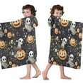 thumbnail image 4 of Nightmare Before Christmas Halloween Pattern Hooded Bath Towel，60"x35" for Ages 3 To 12 Kids, Quick Dry Lightweight Soft Microfiber Hood Beach Towel Cover Up for Kids, 4 of 7