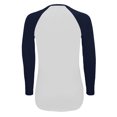thumbnail image 2 of SOLS - Camiseta manga larga ranglán modelo Milky para mujer señora (Blanco/Azul Marino French), 2 of 3