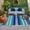 Green, variant on Mexican Style Outdoor Rug 3x5 Ft, Non Slip Washable Area Rug, Colorful Mexico Stripes Blue Yellow Patio Rugs Carpet Runner, Large Floor Mat for Indoor/Outdoor Deck Porch Camping