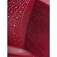 thumbnail image 6 of inlzdz Women's Color Block Lyrical Dance Dress Mesh Maxi Dresses Modern Contemporary Dancewear Burgundy&Black XL, 6 of 7
