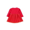 thumbnail image 2 of Diconna Robe de Noël pour Filles, Motif Appliqué Elk Rouge Jupe Col Rond, 2 of 9
