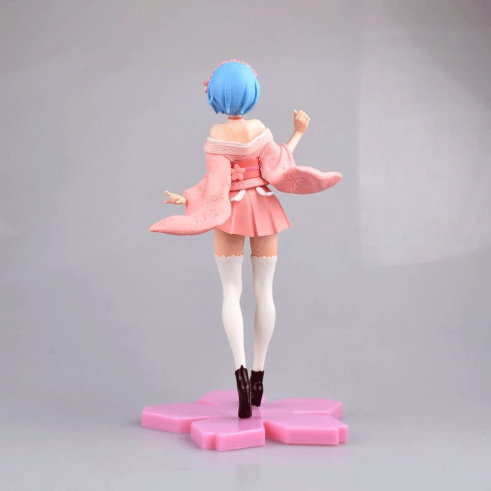New Re:Zero Rem Sakura Image Ver. Character Anime Statue Figure Desktop Ornament Popular Decorations Fan Souvenirs Creative Gift Collection 23cm/9inch