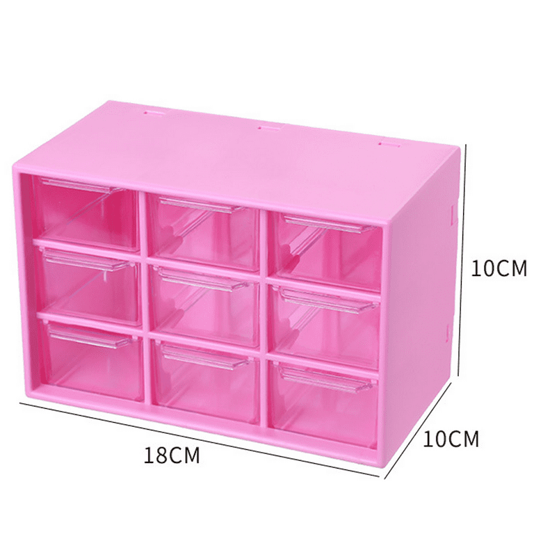 4 Pack Desktop Storage Organizer with 9 Drawers Craft Organizer with Mini  Drawers Plastic Organizers and Storage Drawers for Craft Art Jewelry