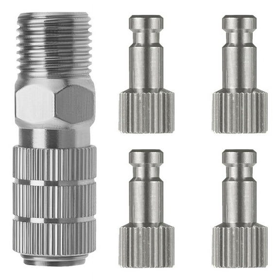Airbrush Quick Coupler Quick Release Adapter Connecter Kit with 4 Male Fittings 1/8inch Male for -Airbrush