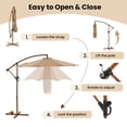 thumbnail image 4 of COSIEST 8ft 360° Rotating Cantilever Umbrella，Outdoor Patio Umbrella, 4 of 7