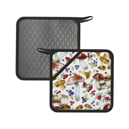 

2pcs Silicone Anti-Hot Hot Pads Oven Mitts Heat Resistant Pot Holders With Pockets Non Slip Oven Glove Potholder For Kitchen Cooking Bbq Baking 7.1in Handdrawn Markers Lines On White