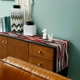 thumbnail image 6 of Red Stripe Cotton Linen Table Runner 13 x 70 inch Grey Moire Ombre Geometric Modern Abstract Non-slip Rectangular Dining Table Decor for Wedding Party Holiday Dinner, 6 of 8