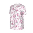 thumbnail image 2 of Rocae Rose Flowers for Breathable Men's Baseball T-Shirt Fashionable Casual Baseball Jersey, Moisture-wicking Sportswear X-Large, 2 of 9