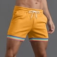 thumbnail image 5 of Xdzjlr Running Shorts For Men,Summer Solid Color Rainbow Pocket Drawstring Straight Beach Leisure Running Shorts For Men, 5 of 5